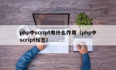 php中script有什么作用（php中script标签）