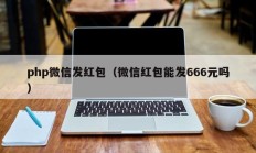 php微信发红包（微信红包能发666元吗）