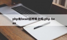 php有bean这种概念吗,php bean