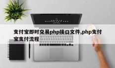 支付宝即时交易php接口文件,php支付宝支付流程