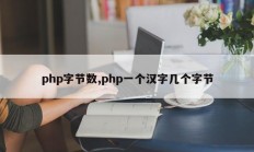 php字节数,php一个汉字几个字节