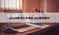 php运算符小节训练,php或运算符