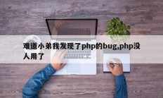 难道小弟我发现了php的bug,php没人用了