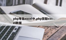 php导出excel中,php获取excel数据