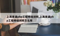 上海青浦php工程师培训班,上海青浦php工程师培训班怎么样