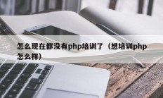 怎么现在都没有php培训了（想培训php怎么样）