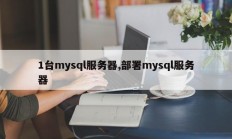 1个mysql服务器，实现mysql服务器