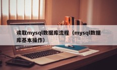 读取mysql数据库流程（mysql数据库基本操作）