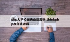 php大学校园表白墙源码,thinkphp表白墙源码