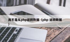 而不是从php返回数据（php 返回数据）