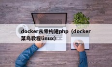 docker从零构建php（docker菜鸟教程linux）