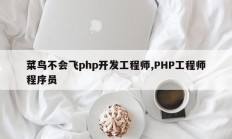 菜鸟不会飞php开发工程师,PHP工程师程序员