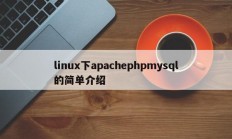 linux下apachephpmysql的简单介绍