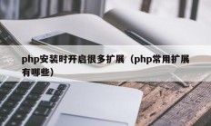 php安装时开启很多扩展（php常用扩展有哪些）