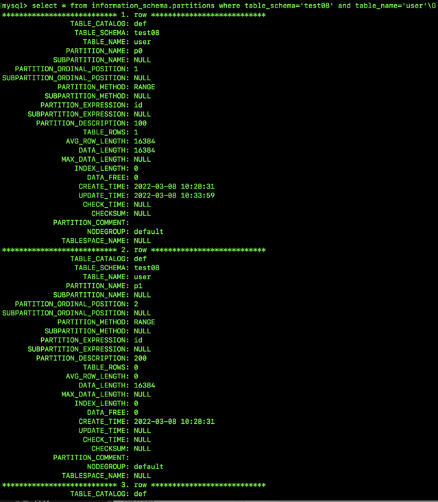 什么是表分区？MySQL 数据库有没有？