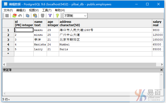 PostgreSQL（DELETE语句）删除数据 记得带上where