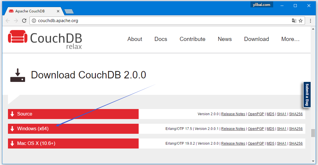 CouchDB教程：windows/linux上安装CouchDB数据库