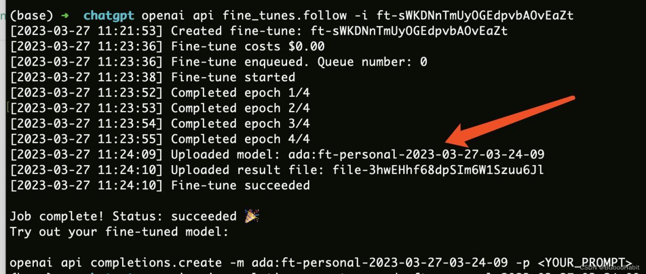 ChatGPT API接口使用+fine tune微调+prompt