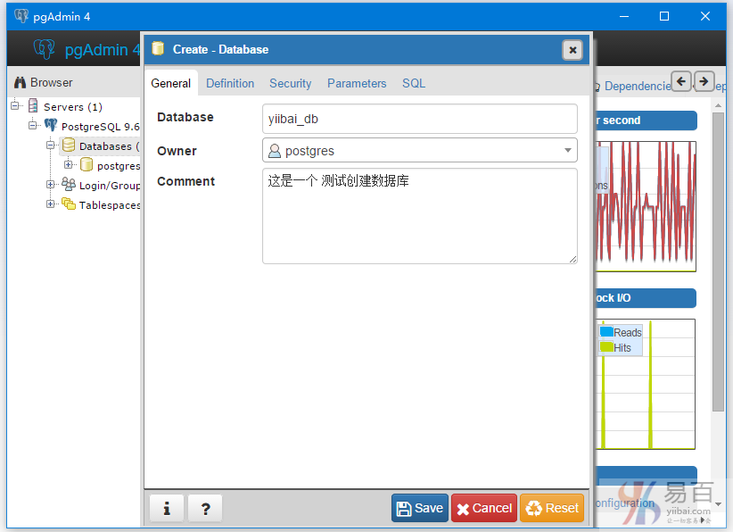 PostgreSQL使用CREATE DATABASE命令、UI、查询工具创建数据库
