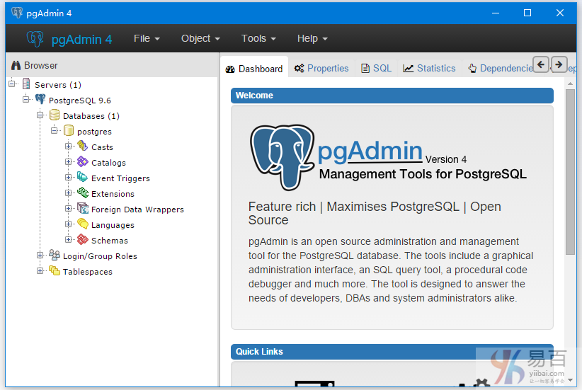 PostgreSQL使用CREATE DATABASE命令、UI、查询工具创建数据库
