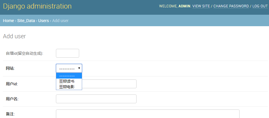 Django开发：实现 ORM admin view中model字段choices取值自动更新的一种方法
