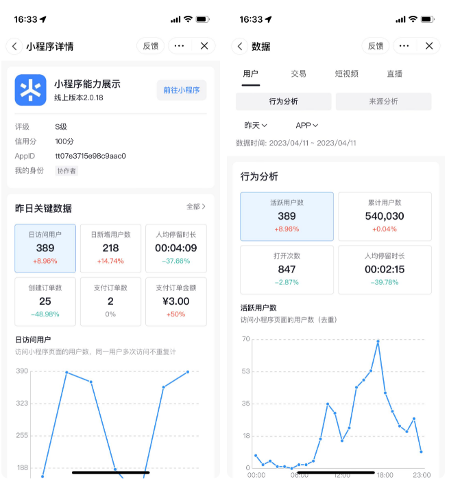 抖音开放平台小程序上线 打通三大能力