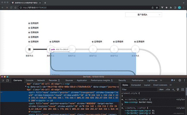 「AntV」怎样用SVG & X6制作客户旅程时光轴