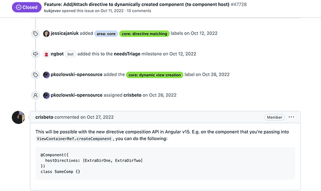 Angular 指令组合 API—— hostDirectives