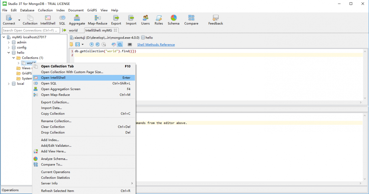 MongoDB可视化工具Studio 3T的使用(CRUD)