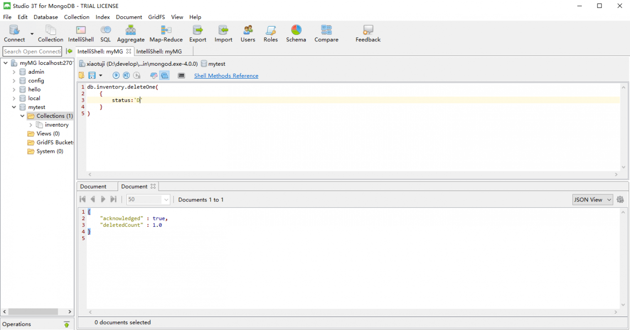 MongoDB可视化工具Studio 3T的使用(CRUD)