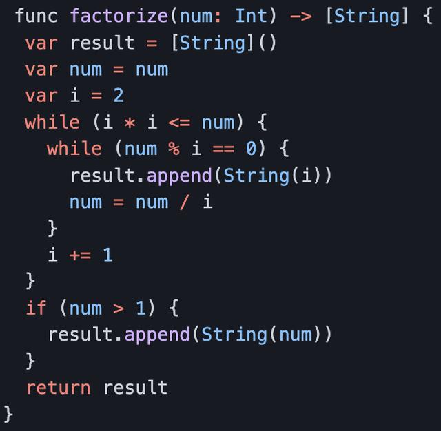 质因数分解算法例子：看不同编程语言有哪些差异？如何选择入门语言？