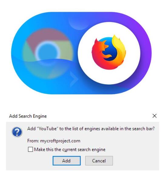 Firefox 改变添加搜索引擎方式，受HTML 新规范影响