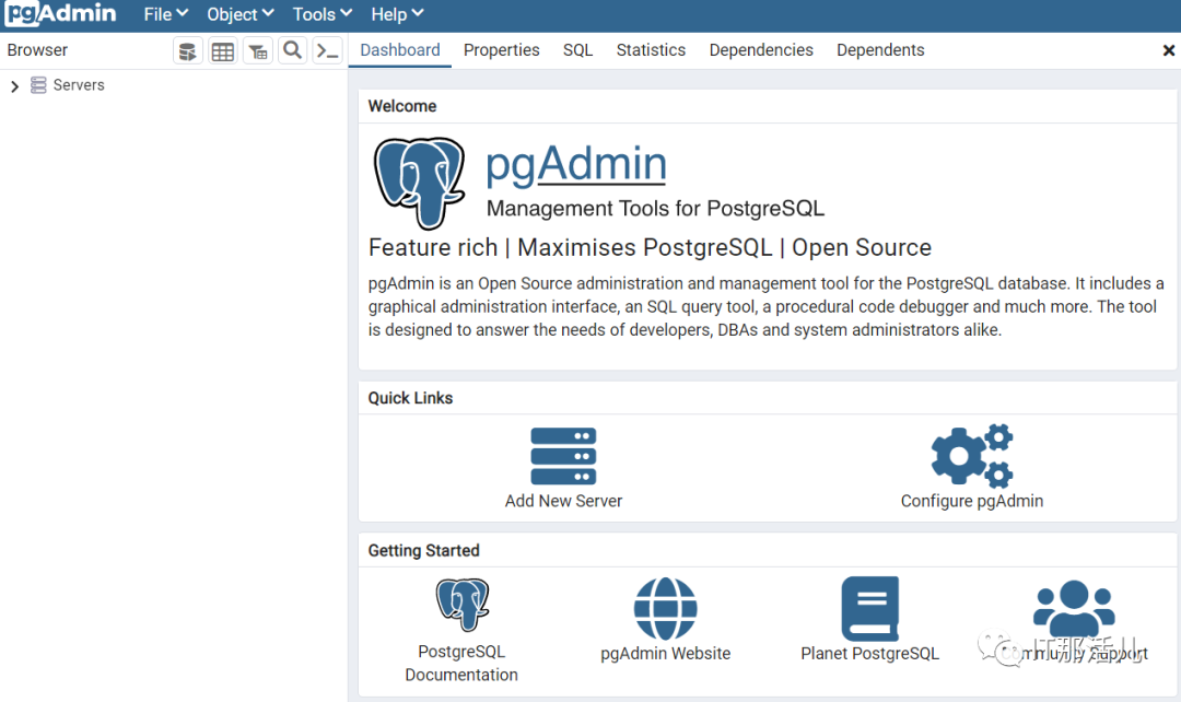 PostgreSQL管理工具pgAdmin 4使用手册