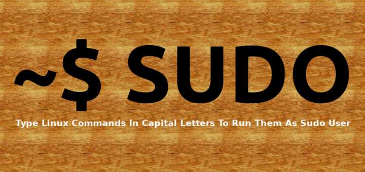 大写字母输入 Linux 命令以将其作为 sudo 用户运行
